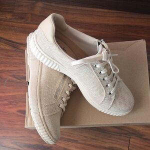 Clarks Cream Flats & Loafers